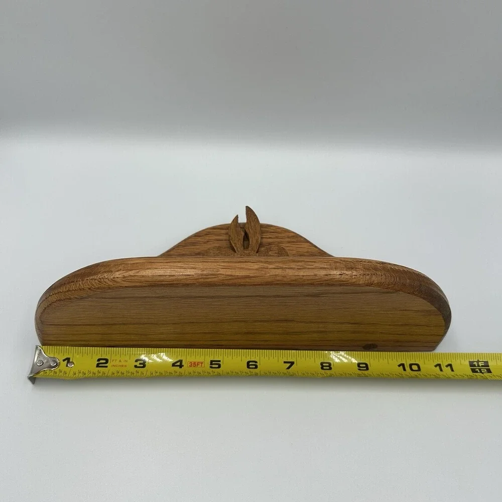 Vintage‎ Farmhouse Hand Crafted Wooden Shelf w/ Wood Bow